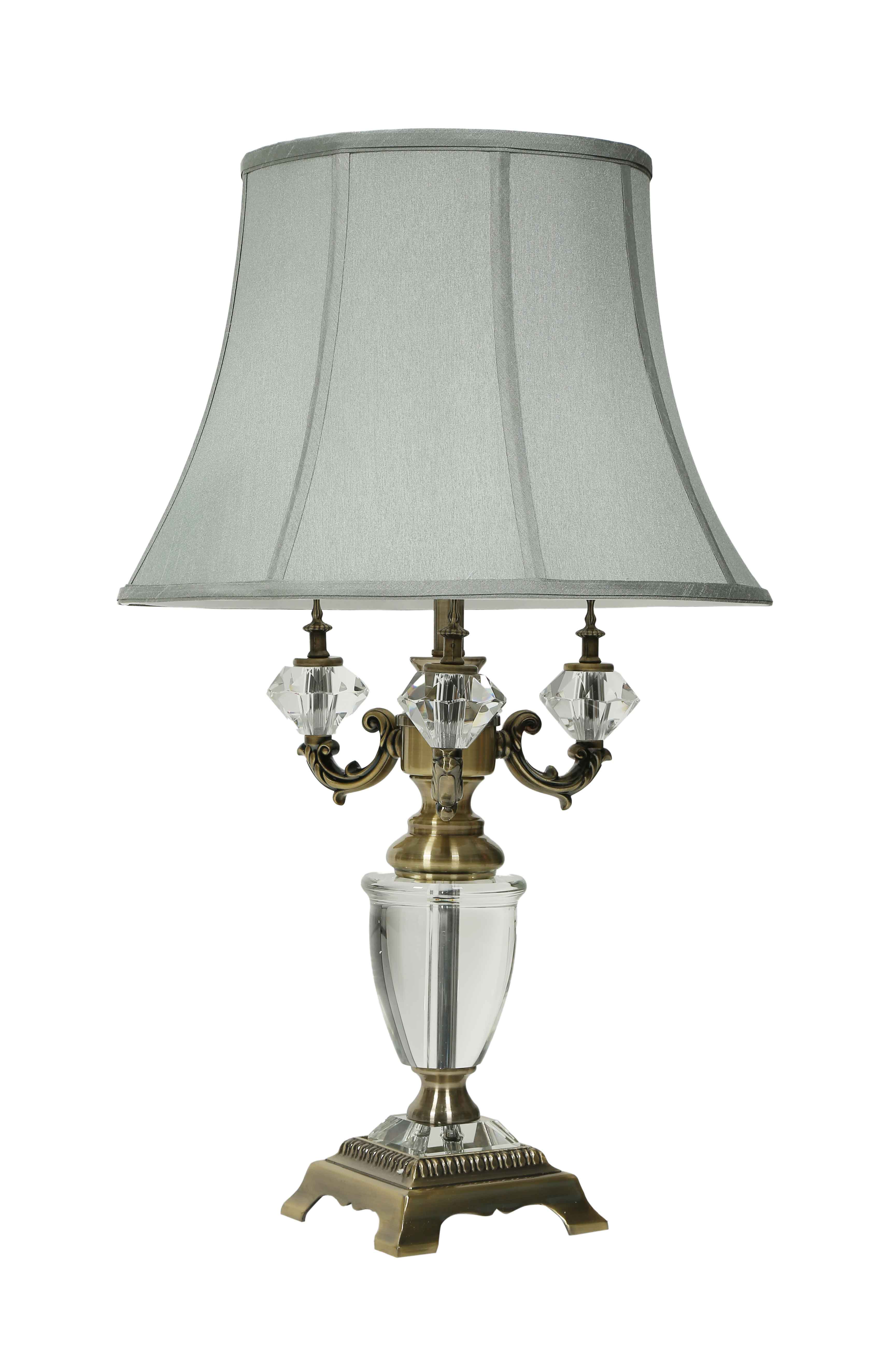 Light Siver 3 lü Kristal Abajur